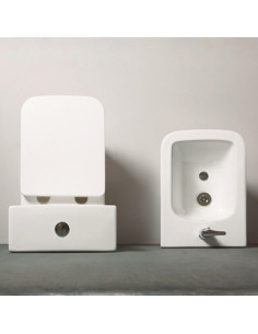 Combo Inodoro Largo Mochila y Bidet Triple Agujero Vero 2